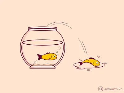 Stay Home art corona coronavirus covid19 creativity dead fish fish flat glass illustrator pot vector