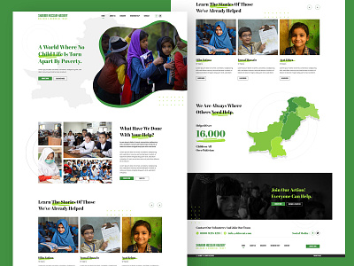 Shabbir Hussain Haidery Welfare Trust branding childrens design education landing design landing page landing page design minimal pakistan typography ui ux web web design website design welfare