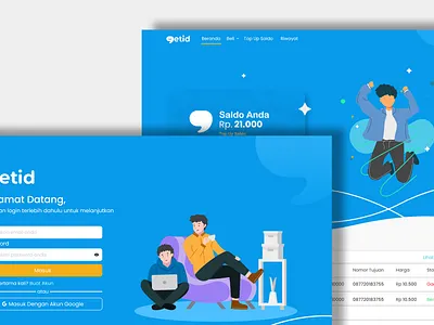 Web UI Design GETID app ui ui web design ux web web design