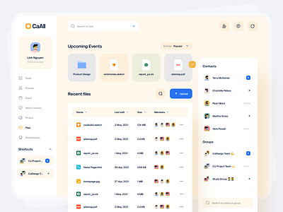 Files Management Dashboard app cadesign clean dashboad dashboard app dashboard ui design file manager kit minimal ui ui kit ui8