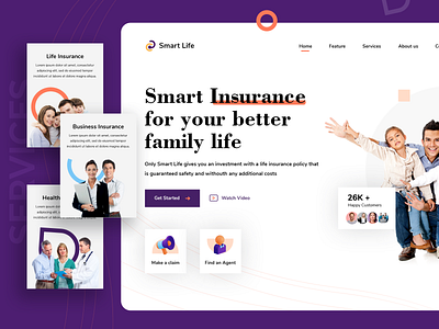 Insurance Landing Page Design dribbble dribbble best shot insurance insurance company insurance web design insurance website insurtech landing page landing page design landingpage ui user experience design user experience ux user interface design web design web designer web development website