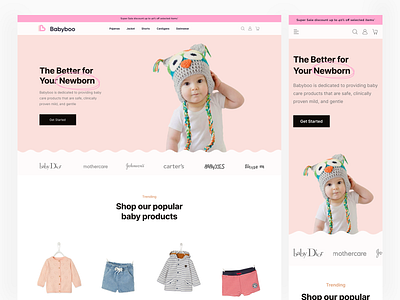 Babyboo Web KIT 🍼 baby baby care baby shop baby store pink pinky responsive responsive design responsive web design responsive website responsive website design ui kit web web design web kit website website concept website design websites wordpress