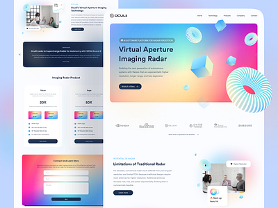 Oculii Website🔥 gradient landing page mobile software technology ui web design webdesign website website design