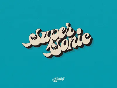 Supersonic british custom dribbble handlettering handmade lettering letters music oasis pop type typeface typography