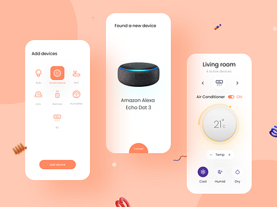 Smart home automation 2021 trends clean figma home automation minimal mobile design modern remote control smart app smart device smart home app thermostat ui design ui kit uiux ux design