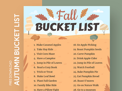 Fall Bucket List Free Google Docs Template 