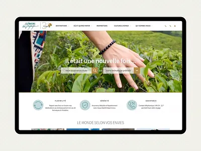 Maisons du Voyage PIM agence design dnd ecommerce home magento maisons page product search travels ui voyages website