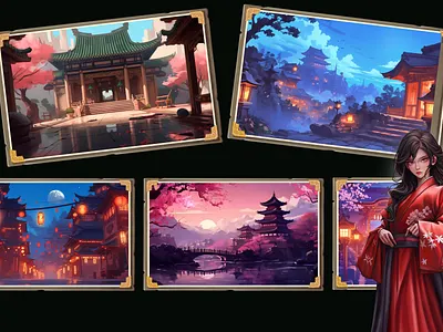 Custom Chinese-Inspired Slot Art 2d arts asianinspired background casino casino games casinoart casinogame character art chinesedesign customartwork design gamingdesign handdrawn illustration originalartwork slotgames slotsart ui uniquecharacters