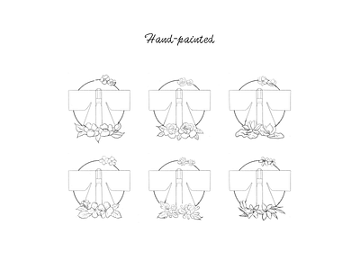 Hand-painted design icon illustration ui
