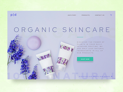 Organic skincare website beauty branding creative design graphic design health lavender modern online shop online store organic plants skincare ui design uidesign user experience ux design uxdesign webdesign wellness