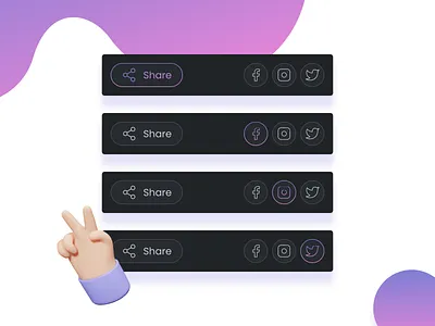Social Share - DailyUI 010 010 app application cahllenge daily 100 challenge dailyui dailyuichallenge design logo mobile ui ui ux
