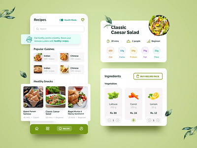 An online platform to buy healthy recipes | Popshot by Lollypop animation app design illustration illustration art interaction design online shopping ui design user interface design uxui design visual design