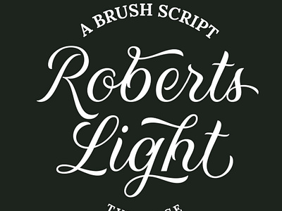 Roberts Script Light by Robert Bree on Dribbble