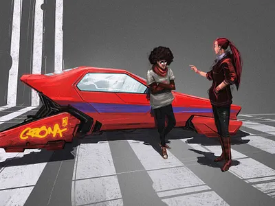 Late for Date art background design character design concept art design digital art illustration