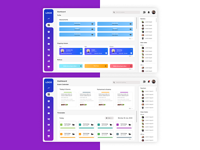 Online School Student Dashboard branding dashboad design figma minimal online school student typography ui ux web website