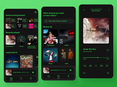 Spotify Minimal UI Exploration app design application design product design ui user experience user experience design user interface user interface design ux