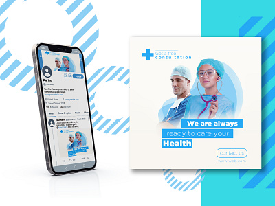 health care social media post banner design template aurtho banner banner ads banner design branding career consultant consulting corona virus covid 19 covid19 design doctors graphic design health health care instagram post post banner social media banner vaccine