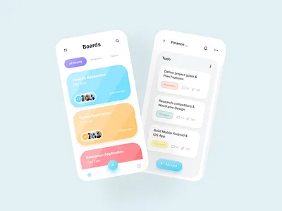 Task Management App app design minimalist mobile app mobile design mobile ui schedule schedule app task list todoist ui ux
