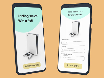 Giveaway page - #DailyUI #001 adobexd android android design dailyui dailyui 001 dailyuichallenge design figma figmadesign interaction design productdesign prototype tech ui user experience userinterface uxui