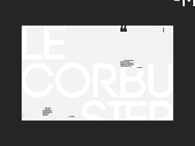 Le Corbusier: Concept architecture composition gray layout light minimal screen site typography ui ui design visual design web web design web-design webdesign website design white