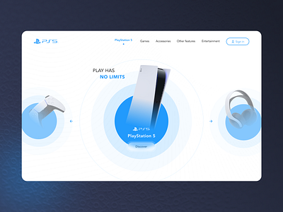 PlayStation 5 - Landing Page | Daily UI #003 daily ui landing page playstation5 ps5 ui ui design ux web design