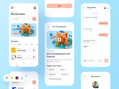 Education App UI-Kit. app app design app kit resource app resource app ui app ui design app ui kit branding education app elearning app free ui resource landing page resource ui app ui resource uihut uikit