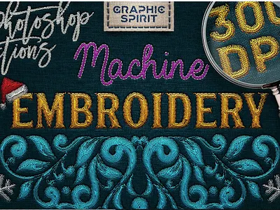 Machine Embroidery Photoshop Actions actions background brushes color custom design effect emboss embroidery fabric hole layer leather machine photoshop realistic stitch styles template textures