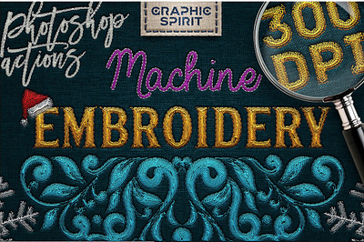 Machine Embroidery Photoshop Actions actions background brushes color custom design effect emboss embroidery fabric hole layer leather machine photoshop realistic stitch styles template textures