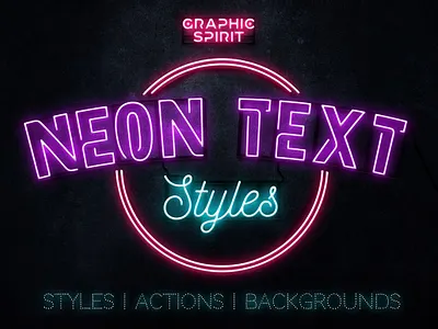 Neon Text Layer Styles & Extras action background color download effect elements extras font free glow glowing illustrator layer light neon photoshop psd sign styles text