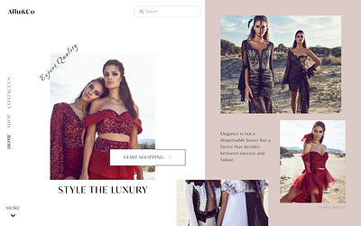 Luxury Fashion - Web UI fashion product design productdesign ui web webdesign