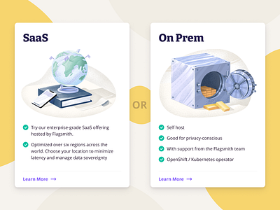 Check the different options cloud devops digital features illustraion saas solutions web