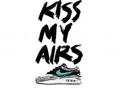 Nike - Kiss My Airs adobefresco brush graphic design illustration kissmyairs nike painting sneakers