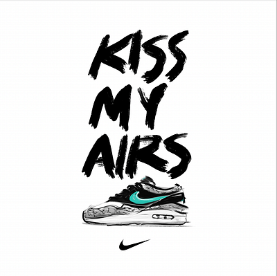 Nike - Kiss My Airs adobefresco brush graphic design illustration kissmyairs nike painting sneakers