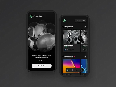 NFT marketplace app concept ✨ app cryptoart design figma nft nftmarketplace nfts ui ui challange ui concept ux
