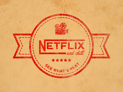 Netflix | Retro logo art branding challenge dribbleweeklywarmup illustrator logo logo design netflix netflix and chill rebound redesign retro retro design retro logo tribute vector vintage vintage design vintage logo weekly warm up