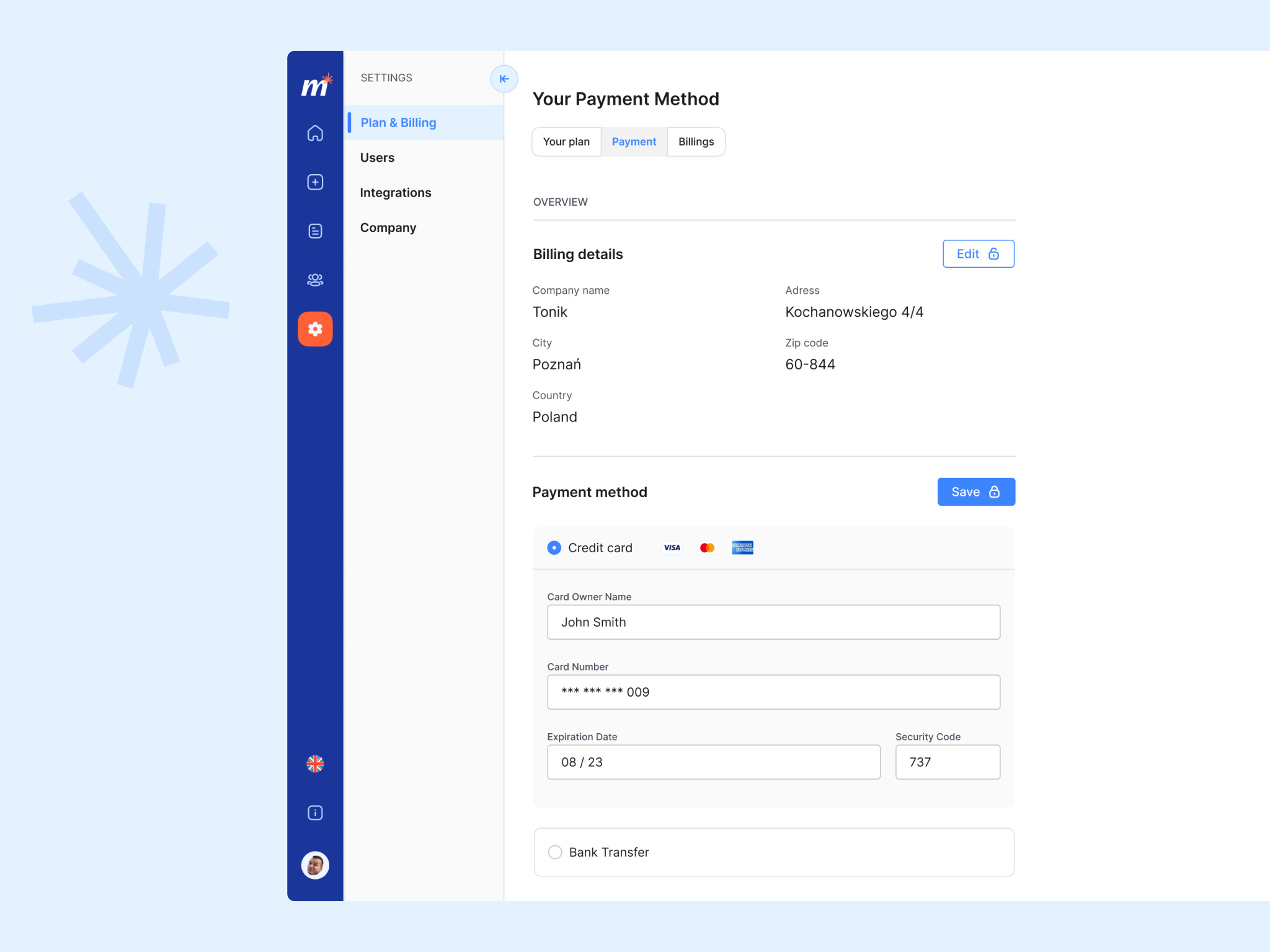 Maki — Settings ✅ billings blue colorful hr inviting orange product design recruitment settings ui ux