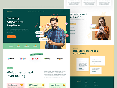 Unicredit.- Banking Website bank banking banking app banking website branding clean design service ui ux web website
