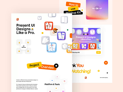 UI Mockup Kit (Product) behance behance project colourful kit mockup mockupkit orix presentation presentationkit sajon ui uikit ux