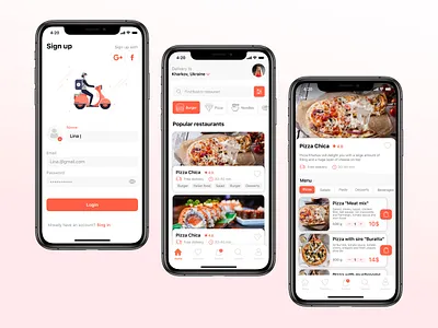 Food delivery mobile app branding card delivery design food mobile mobile app ui