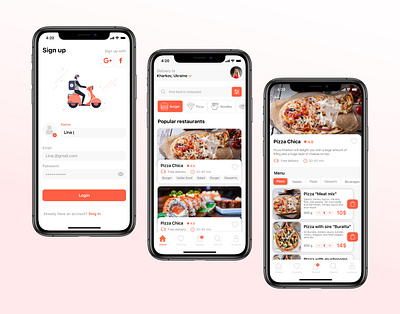 Food delivery mobile app branding card delivery design food mobile mobile app ui