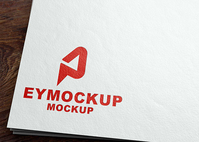 Red Paper Logo Mockup branding design illustration logo menu psd template ui ux vector