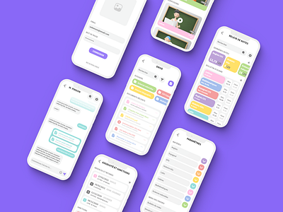 School+ app branding design mobile app product project ui ui design