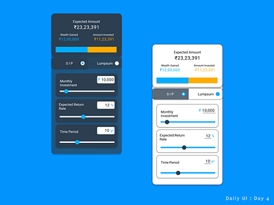 SIP Calculator calculator daily100challenge dailyui004 dailyuichallenge design invest sip stock stockmarket ui uidailychallenge uiux