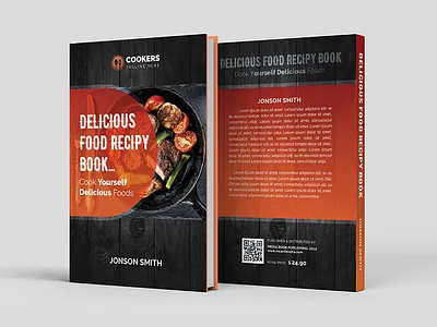Recipe Book Cover beautiful brochure clean cook cookbook cooking culinary dessert dinner eat fabulous fantastic food fresh great green half fold health italian kitchen