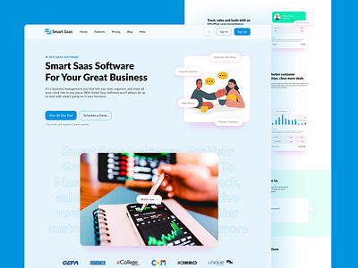 Smart Saas Sparkle - Website template | Alternative creative design digital saas saas design saas landing page saas website template templatedesign templates ui web web design webdesign website website design