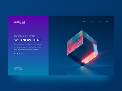 Gradient - Webdesign Concept 3d design clean ui concept gradient illustration landing modern premium simple design styleguide ui webdesign