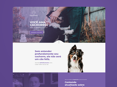 Home Landing Page Dog brand design dog landing page landingpage site ui uidesign ux