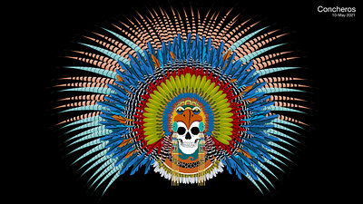 Concheros dance - Mexican Ritual Dance adobe xd adobe xd design concheros dance design folk dance illustration mexican photoshop ritual