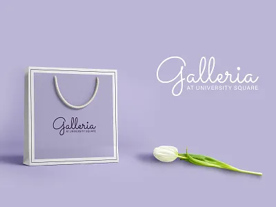 Galleria Shopping Mall Logo feminine logo handwriting logo purple shopping logo shopping mall shopping mall logo