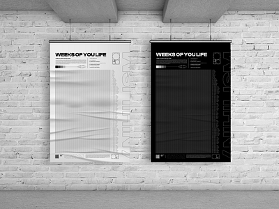 POSTER DESIGN #001 | WEEKS OF YOUR LIFE branding design freebie graphic design illustration minimal portfolio three.js typography webgl